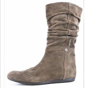 Prada Women’s Brown Suede Slouch Boots